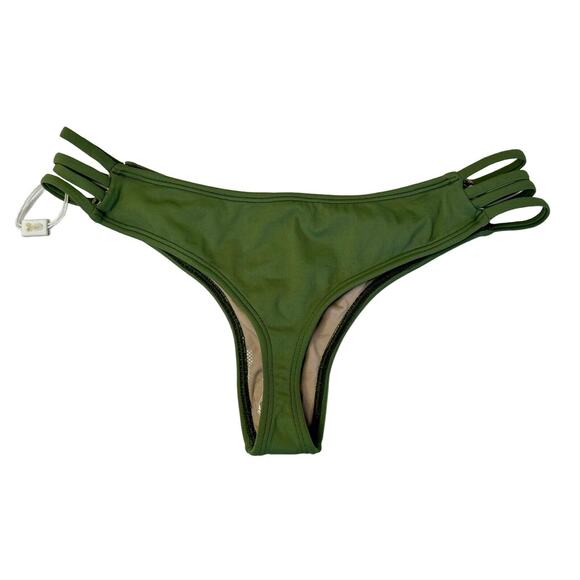 MIDORI BIKINIS Brazilian Swimwear Bottoms Olive Green Tavarua Size XL - Picture 3 of 6